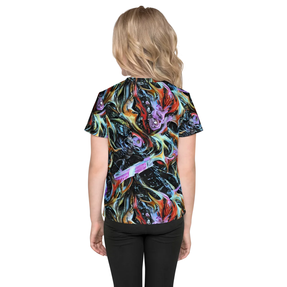 Galactic Spill on Kids Crew Neck T-Shirt — Back