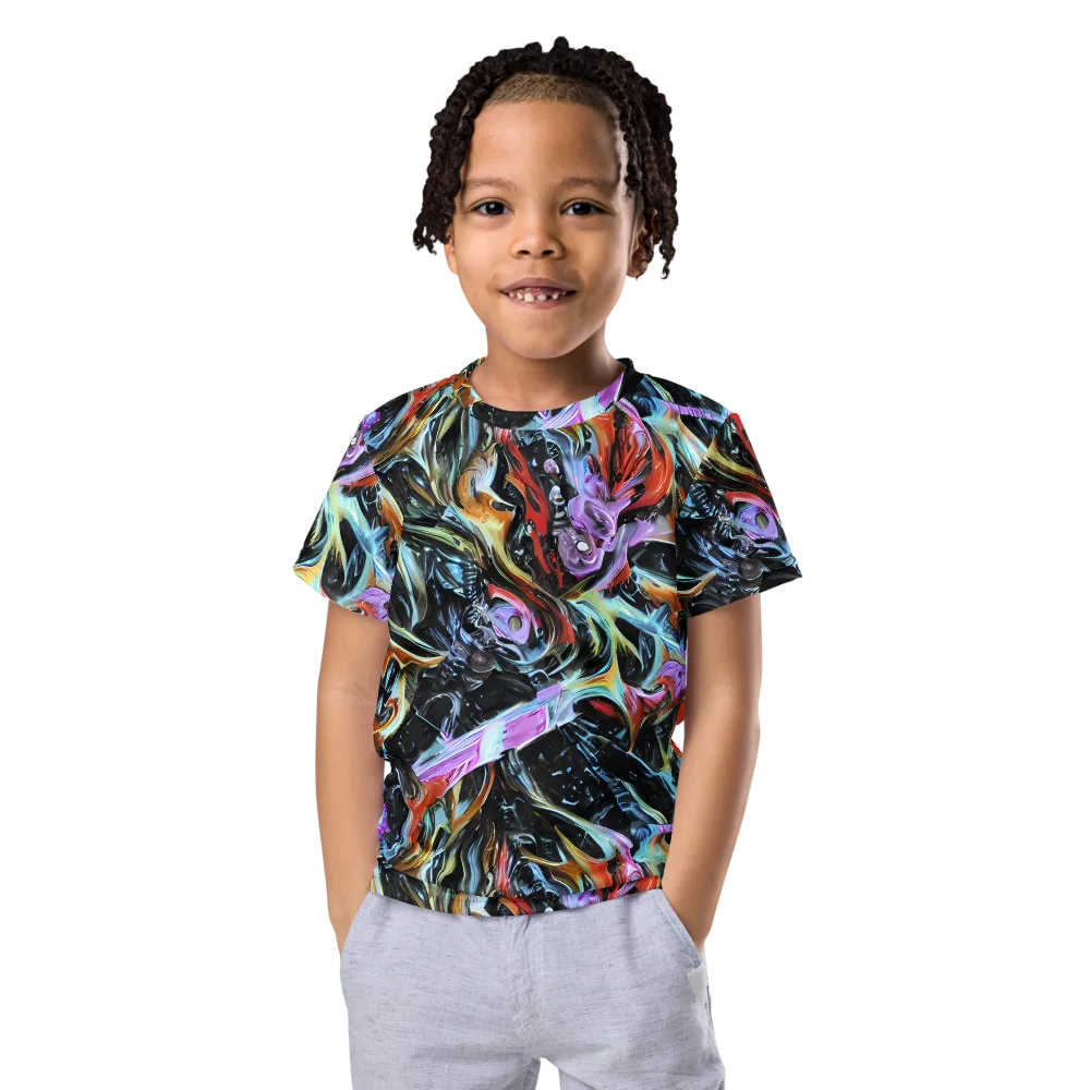 Galactic Spill on Kids Crew Neck T-Shirt — Front
