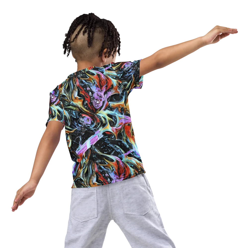 Galactic Spill on Kids Crew Neck T-Shirt — Back