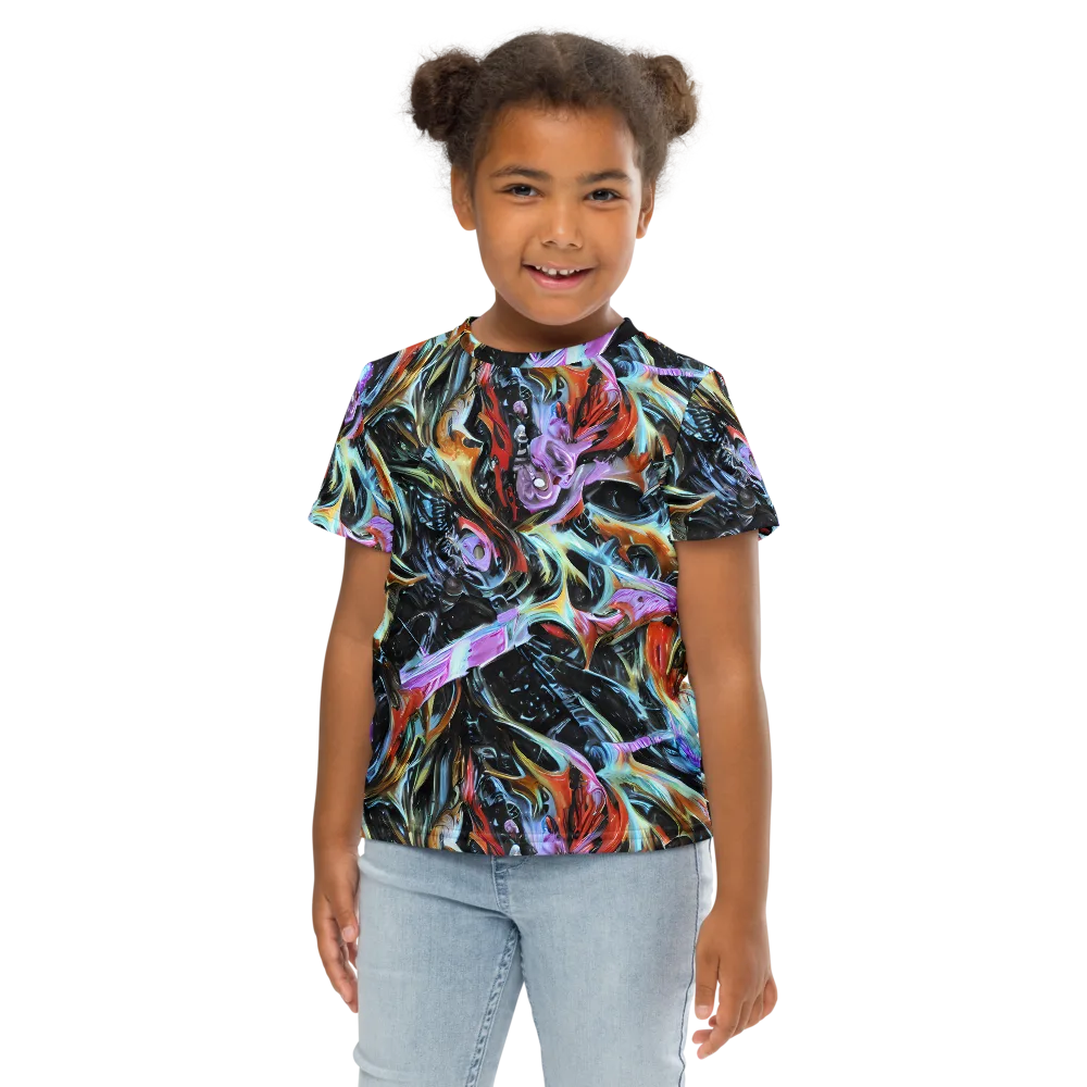Galactic Spill on Kids Crew Neck T-Shirt — Front