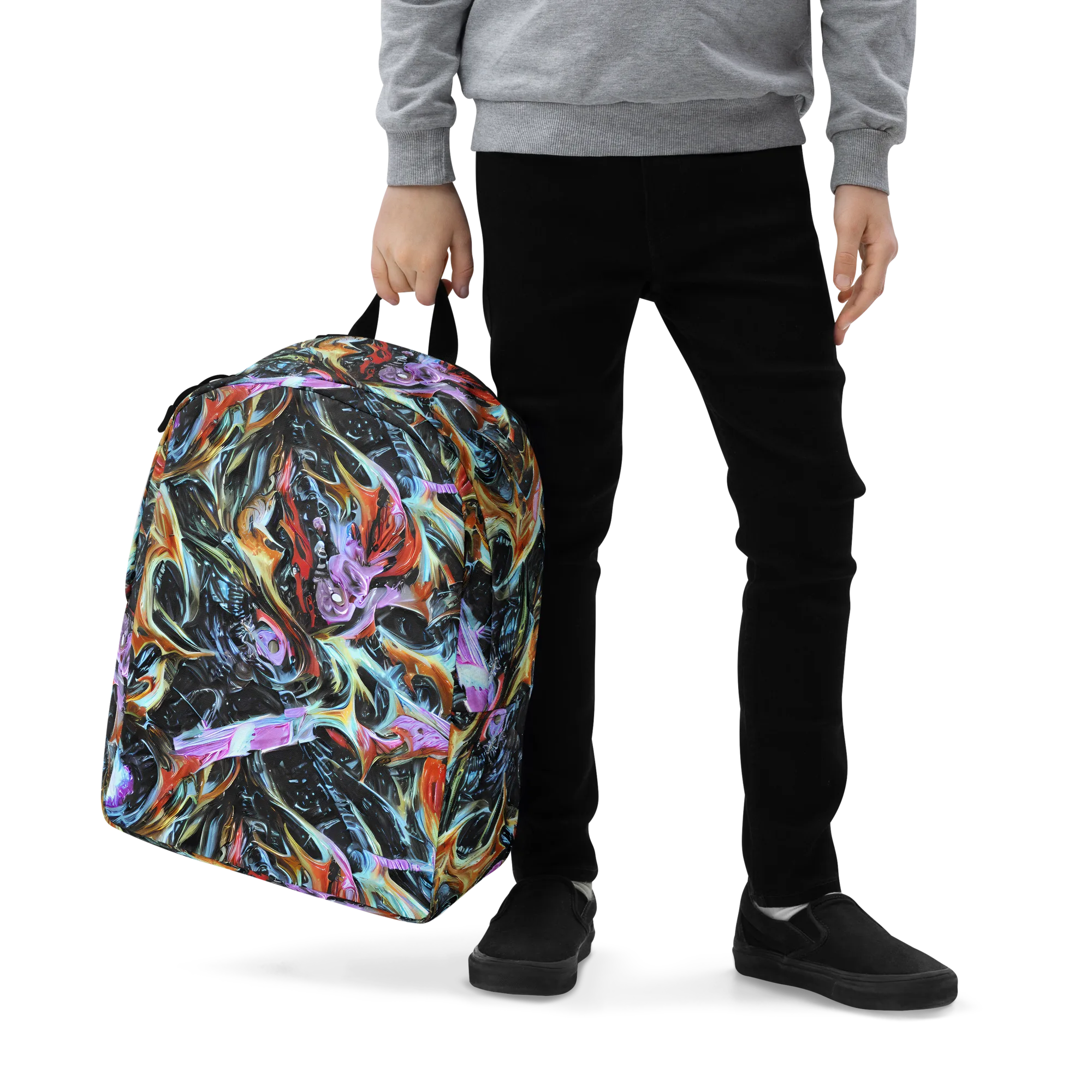 Galactic Spill on Minimalist Backpack — Zoomed-in