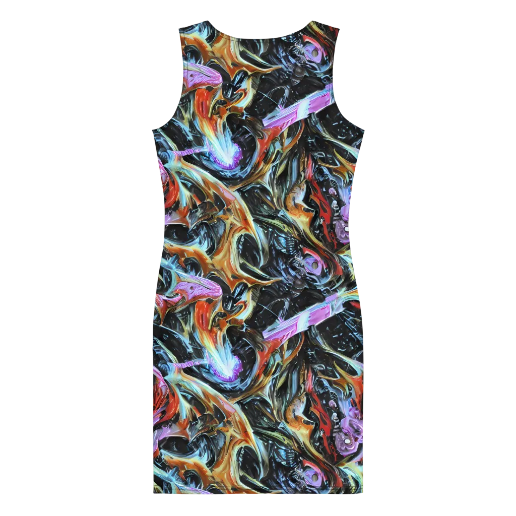 Galactic Spill on Bodycon Dress — Back