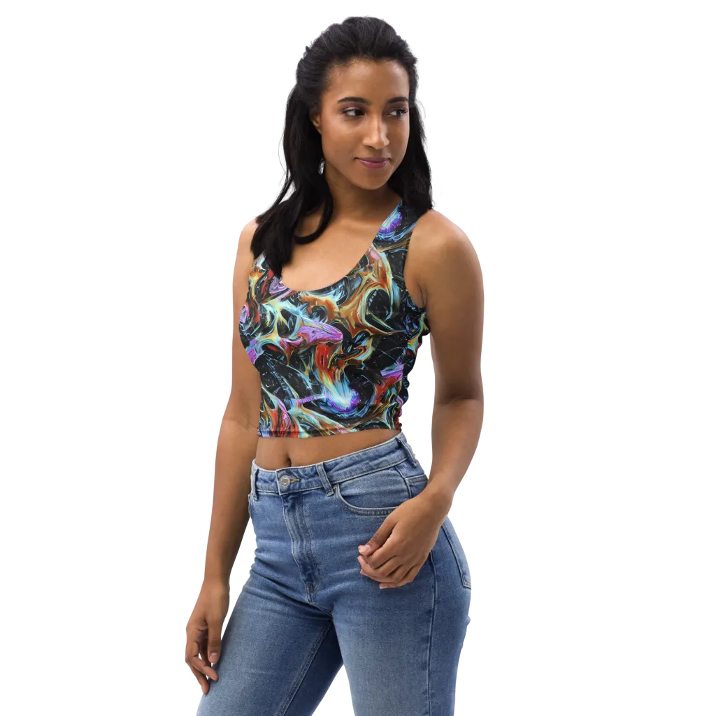 Galactic Spill on Crop Top — Left Front