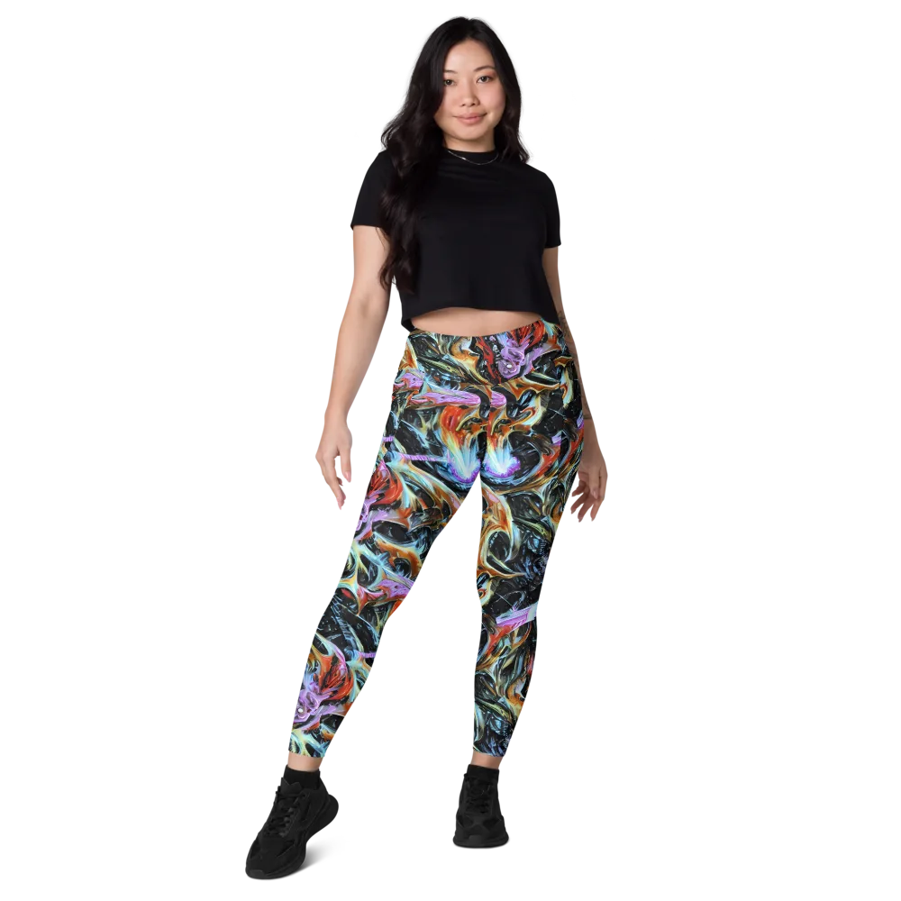 Galactic Spill on Leggings with Pockets — Front