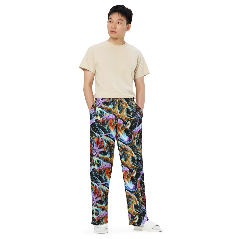 Galactic Spill on Wide-Leg Pants — Front