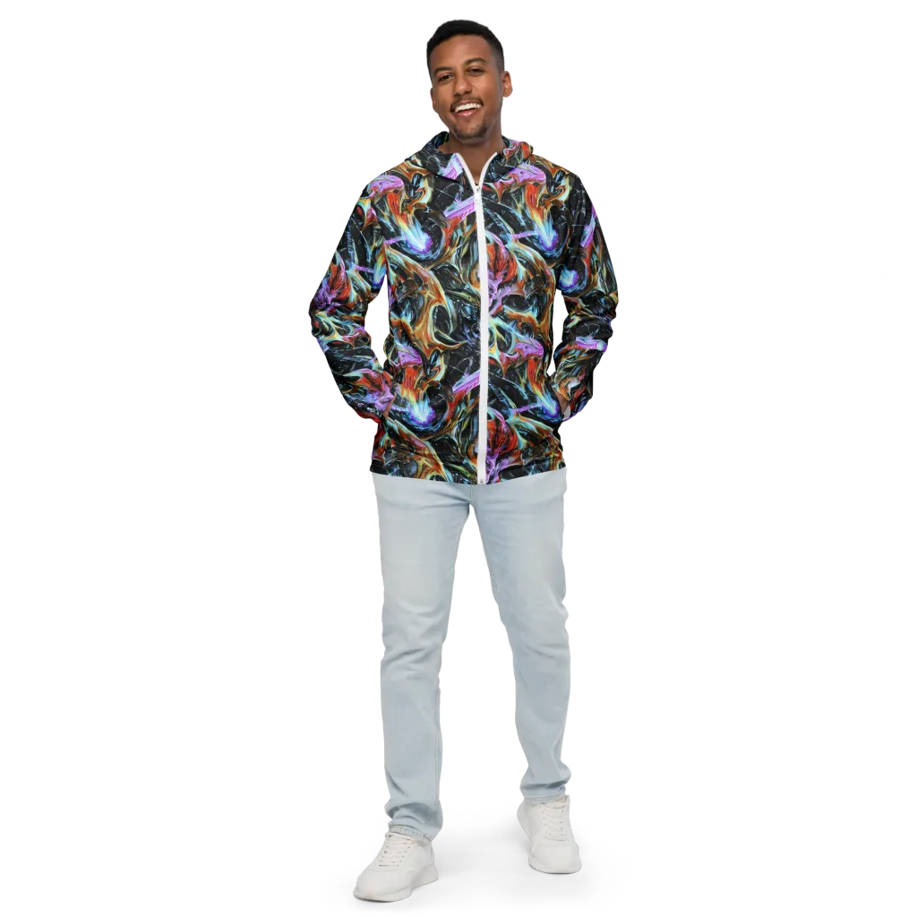 Galactic Spill on Men's Windbreaker — Front