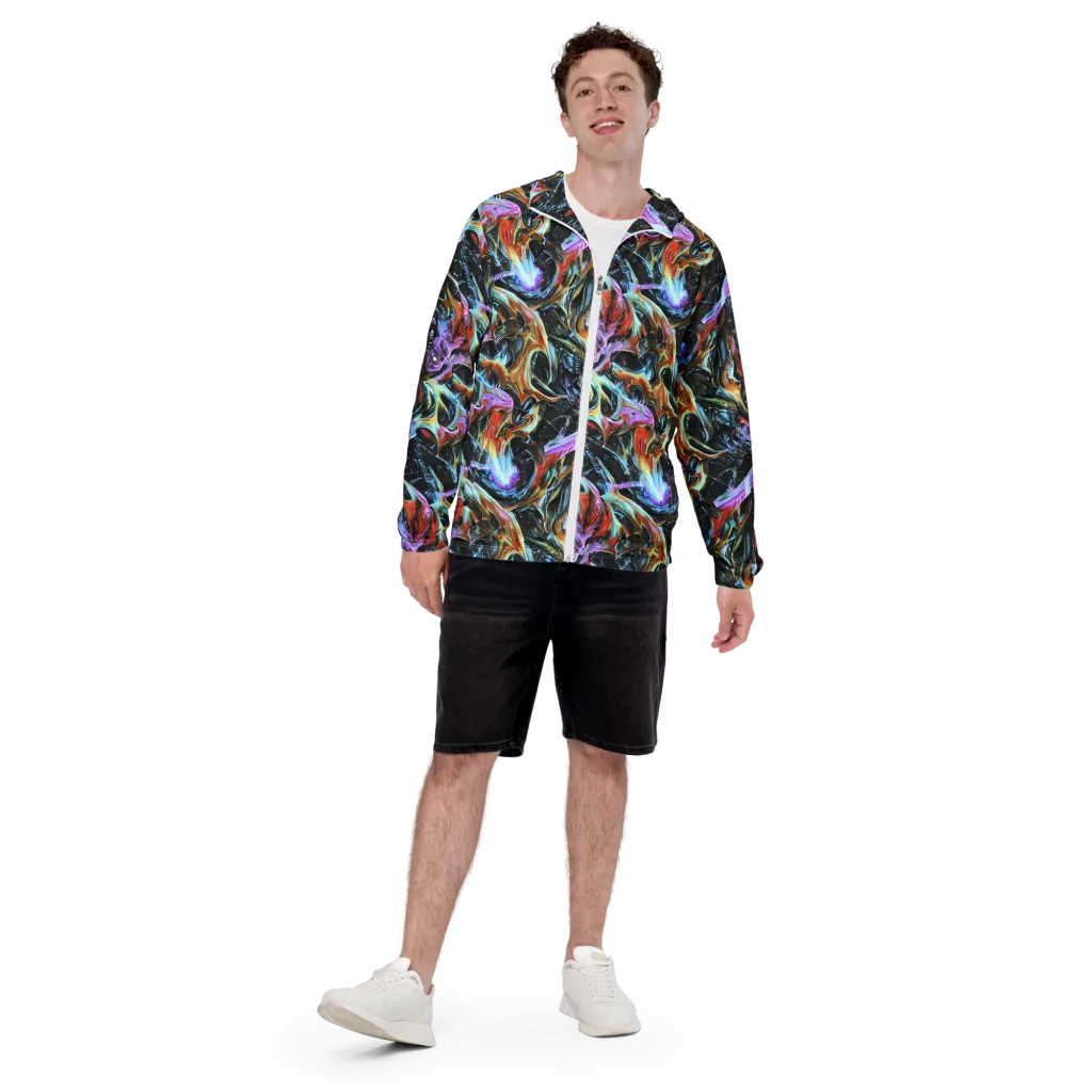 Galactic Spill on Men's Windbreaker — Front