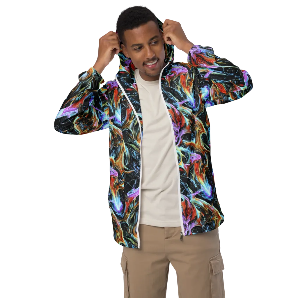 Galactic Spill on Men's Windbreaker — Front