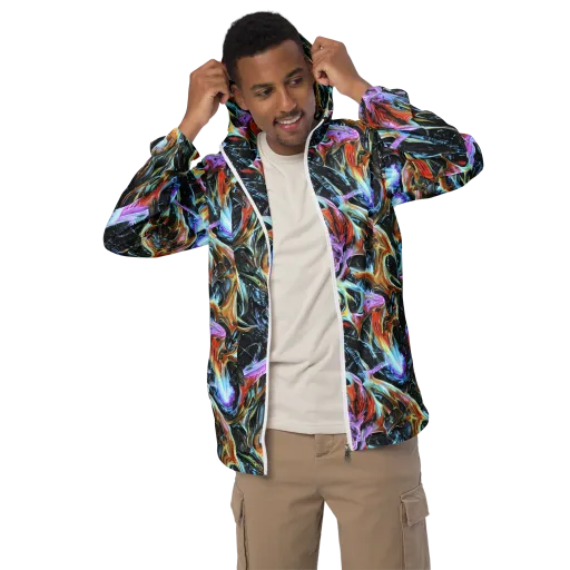 Galactic Spill on a Men's Windbreaker