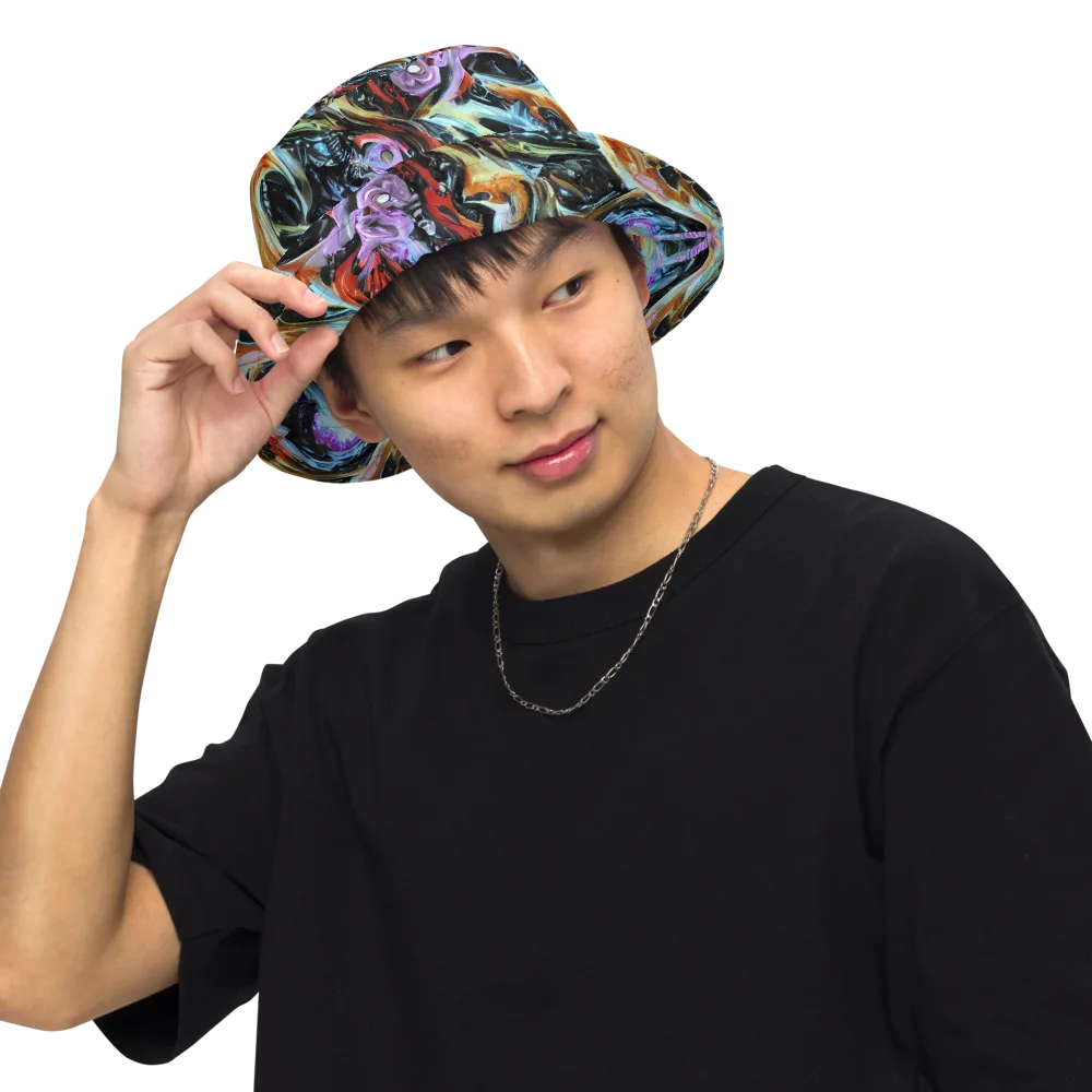 Galactic Spill on Reversible Bucket Hat — Front Inside