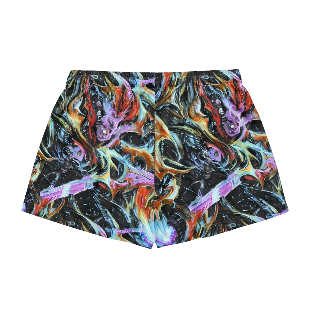 Galactic Spill on Women's Pajama Shorts — Back