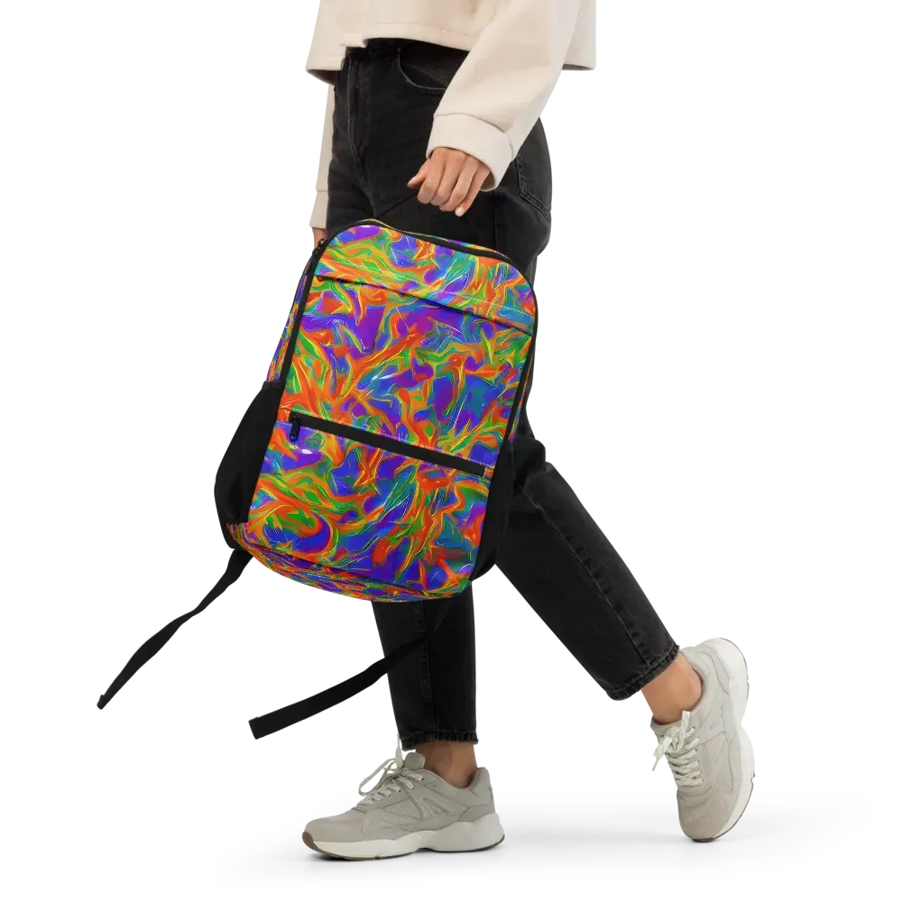Blue Ember Ribbons on Utility Backpack — Front