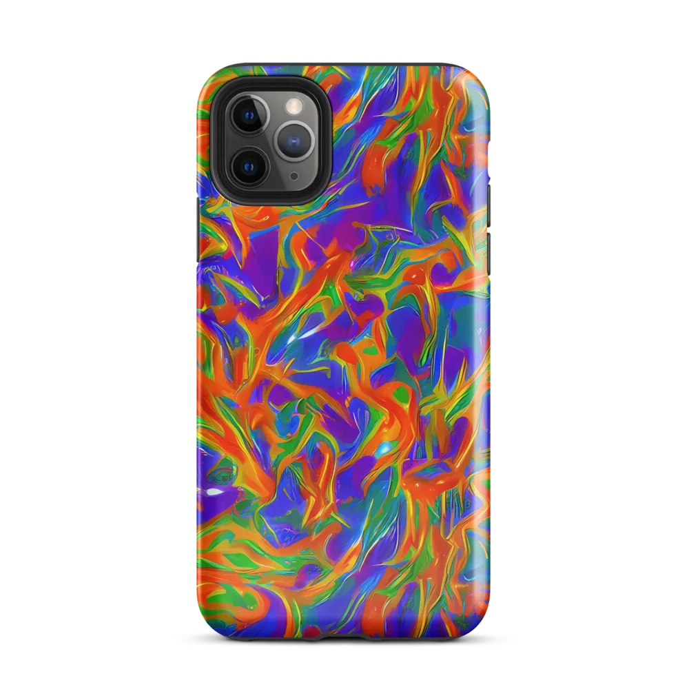 Blue Ember Ribbons on Tough Case for iPhone® — Front