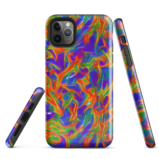 Blue Ember Ribbons on a Tough Case for iPhone®