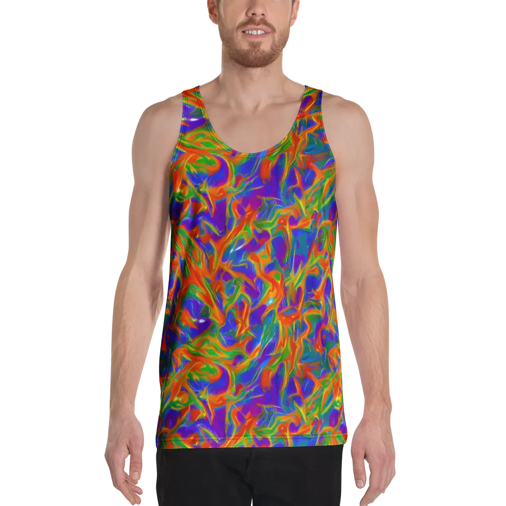 Blue Ember Ribbons on Men's Tank Top — Front