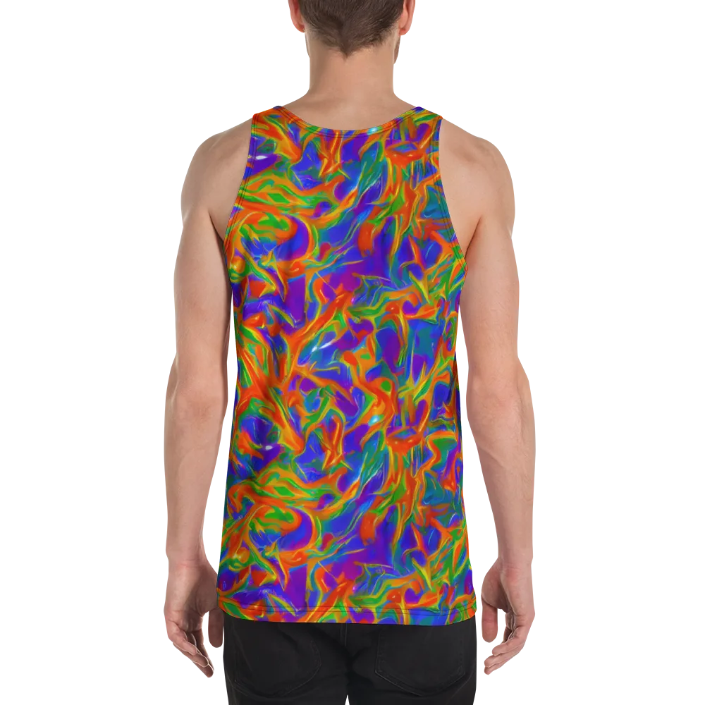 Blue Ember Ribbons on Men's Tank Top — Back