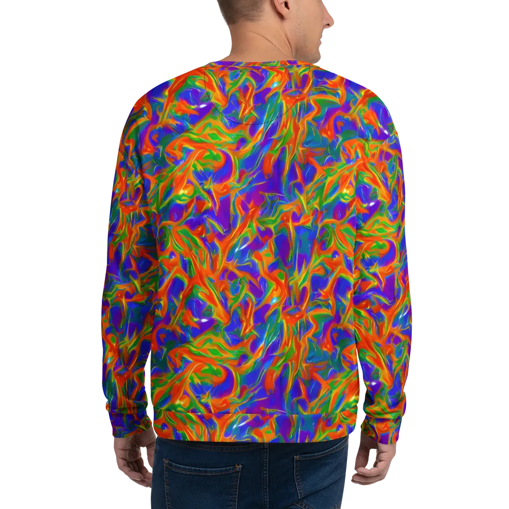 Blue Ember Ribbons on Sweatshirt — Back