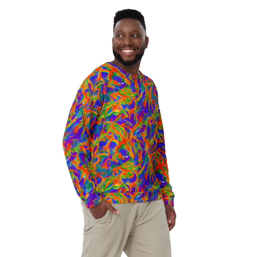 Blue Ember Ribbons on Sweatshirt — Front