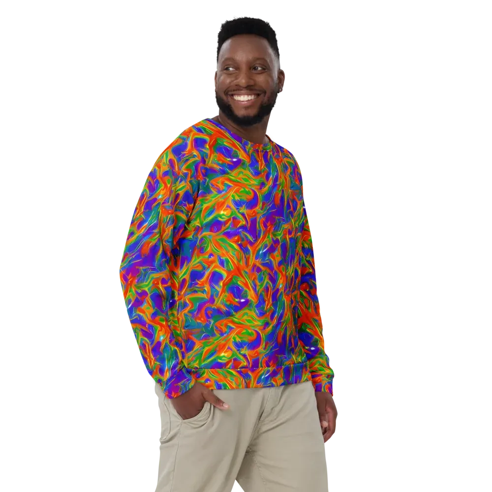 Blue Ember Ribbons on Sweatshirt — Front