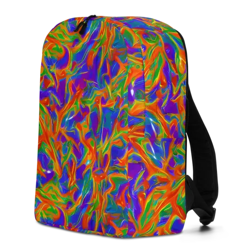 Blue Ember Ribbons on a Minimalist Backpack
