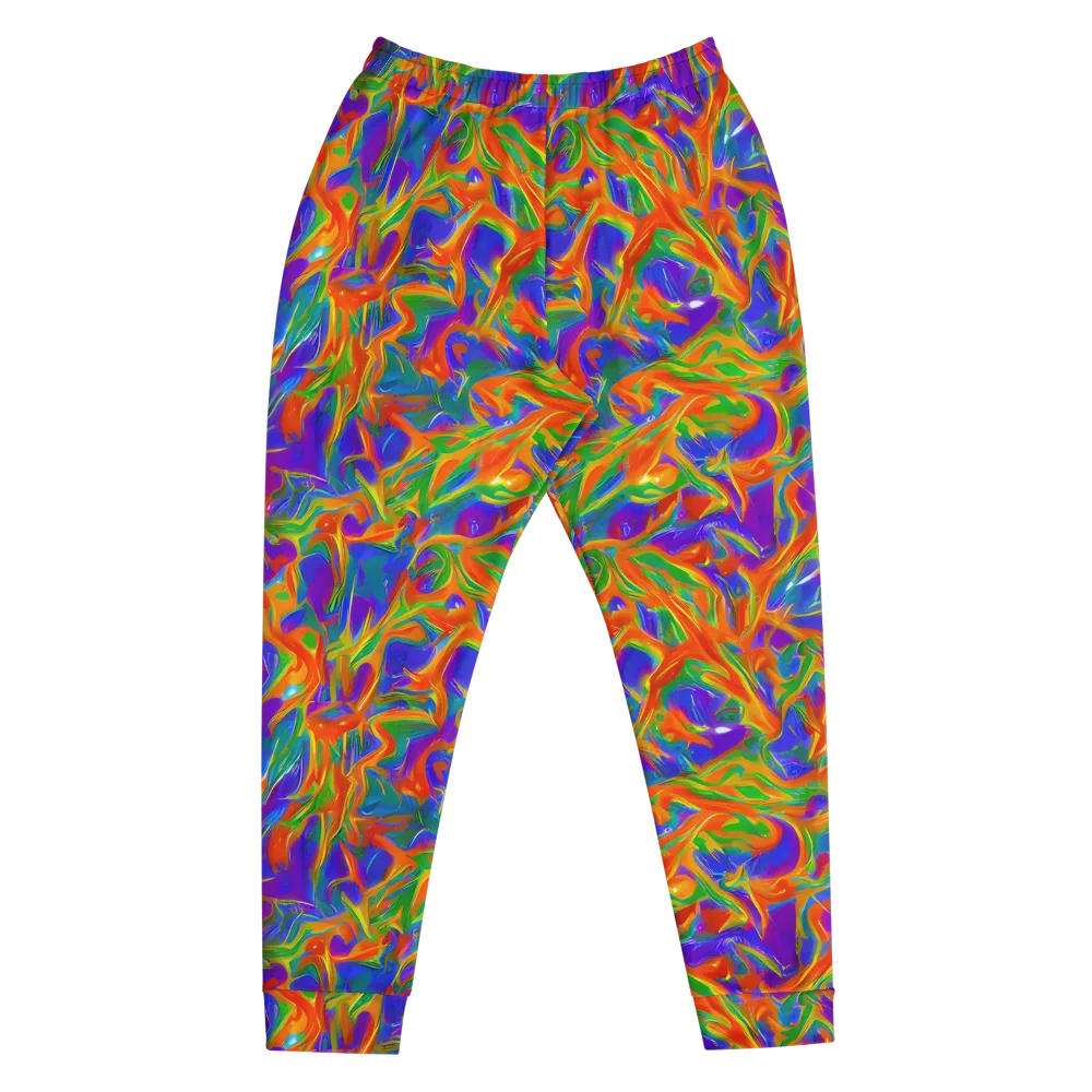 Blue Ember Ribbons on Men's Joggers — Front