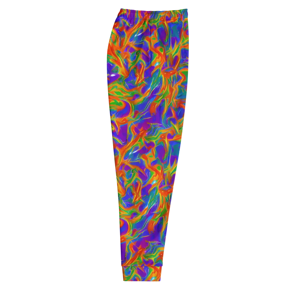 Blue Ember Ribbons on Men's Joggers — Right