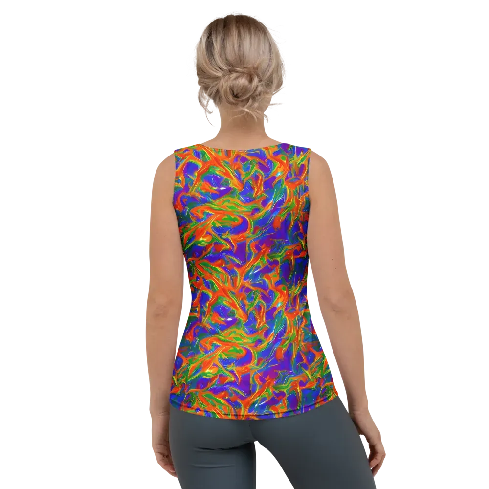 Blue Ember Ribbons on Women's Tank Top — Back