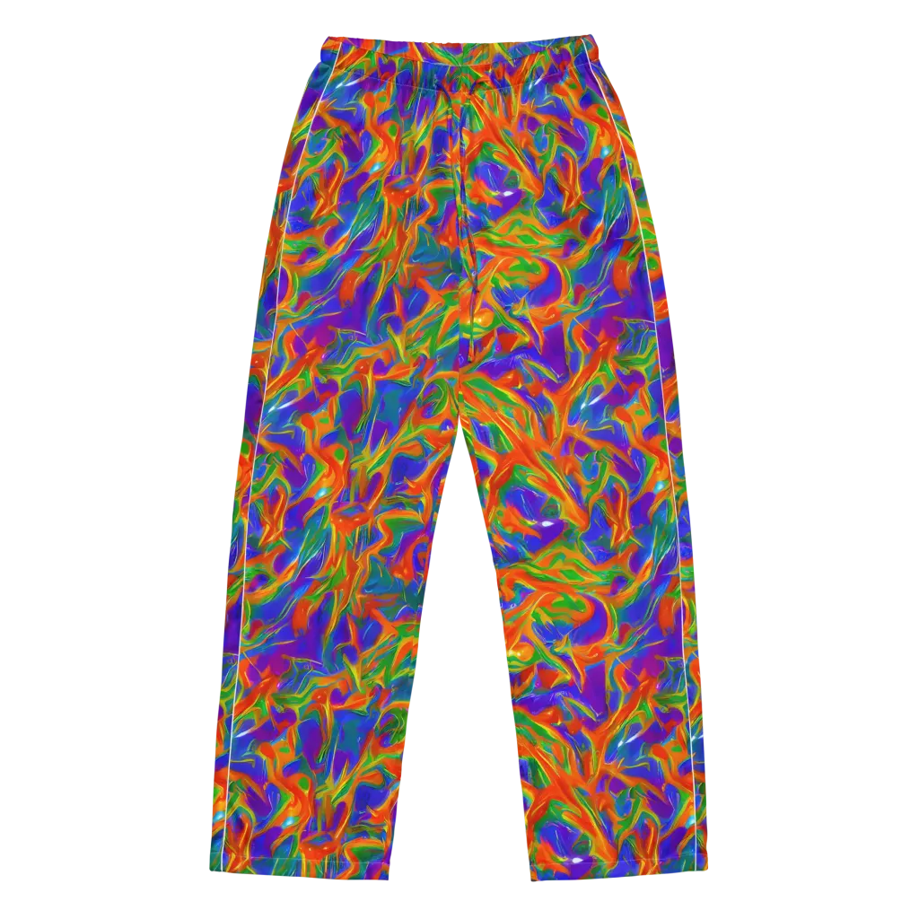 Blue Ember Ribbons on Women's Pajama Pants — Front