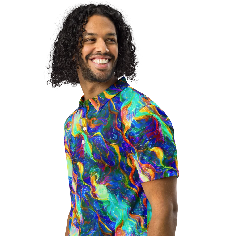 Mango Glasshouse on Men's Slim Fit Polo Shirt — Left Front