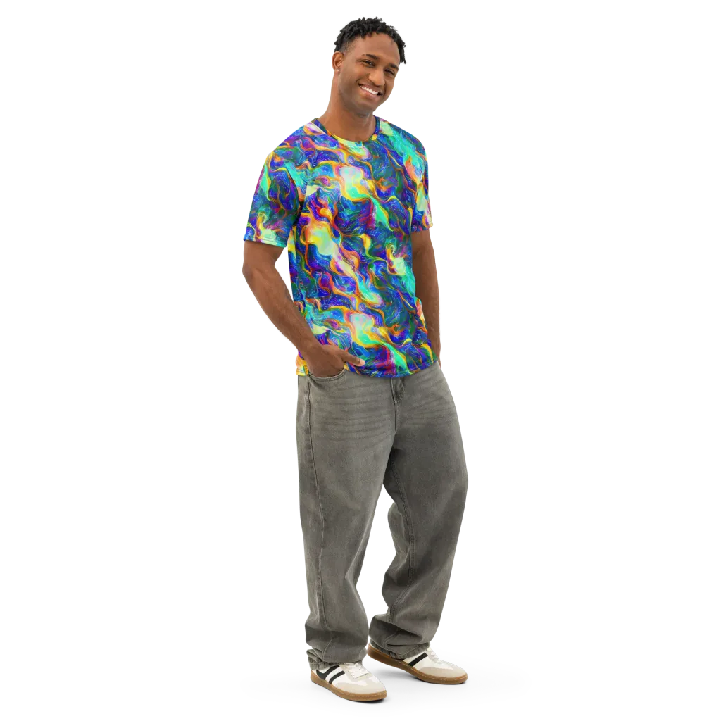 Mango Glasshouse on Men's Cotton Crew Neck T-Shirt — Right Front