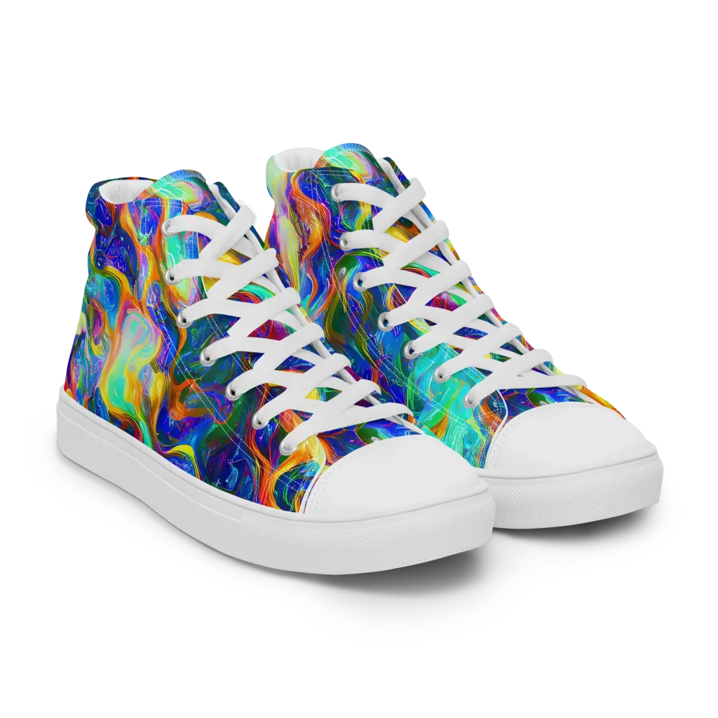 Mango Glasshouse on Men's High Top Canvas Shoes — Right Front