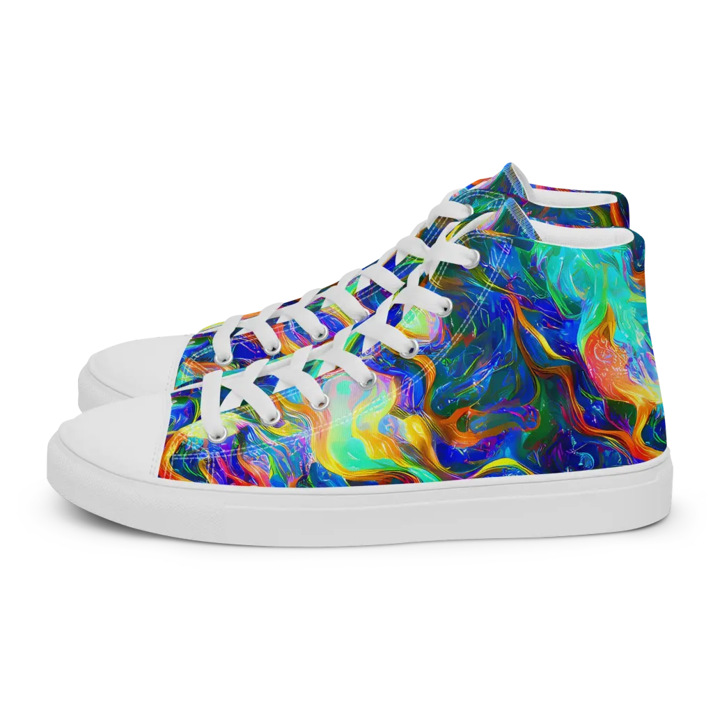 Mango Glasshouse on Men's High Top Canvas Shoes — Left