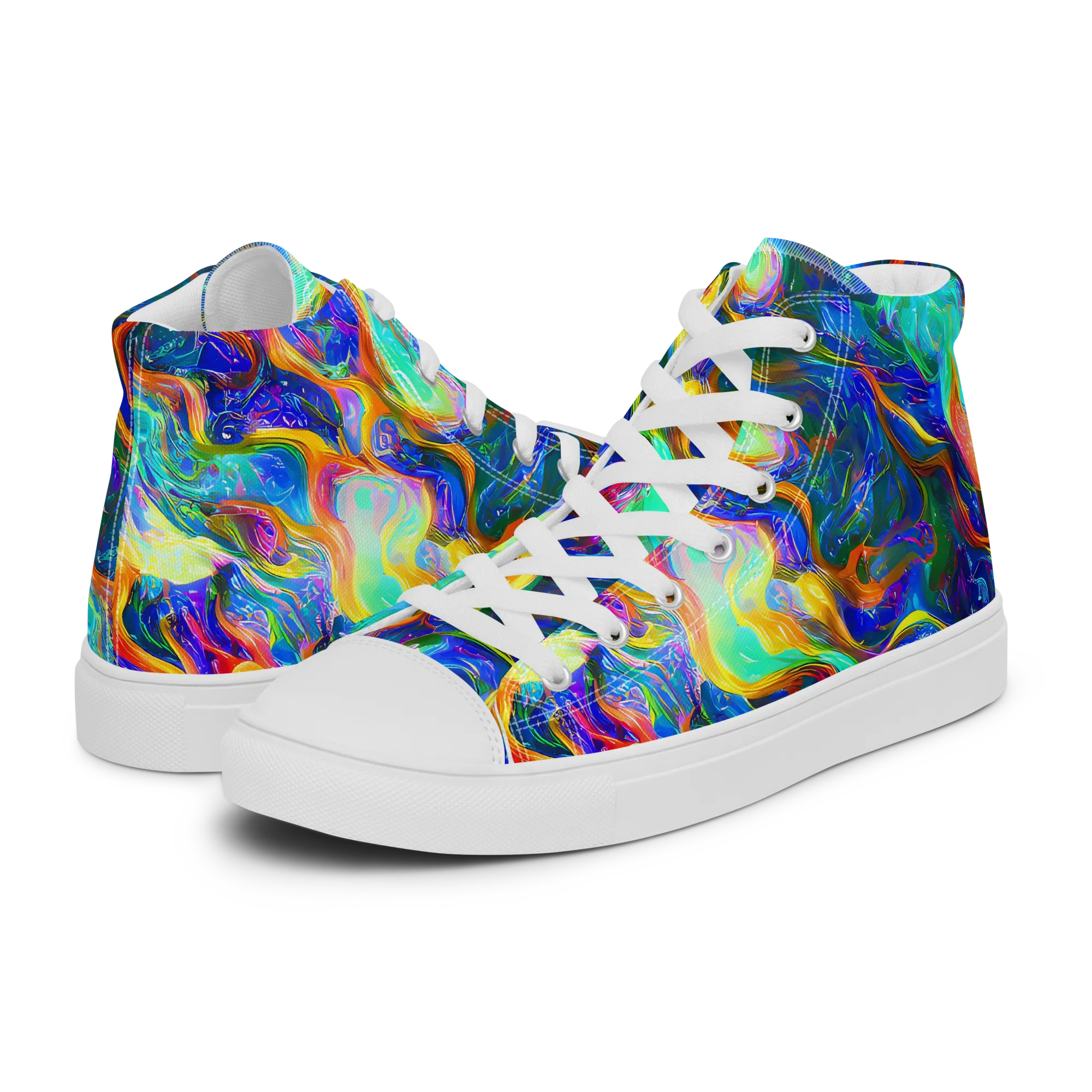 Mango Glasshouse on Men's High Top Canvas Shoes — Left
