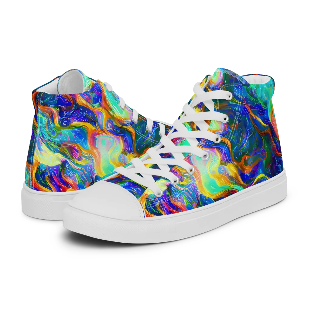 Mango Glasshouse on Men's High Top Canvas Shoes — Left