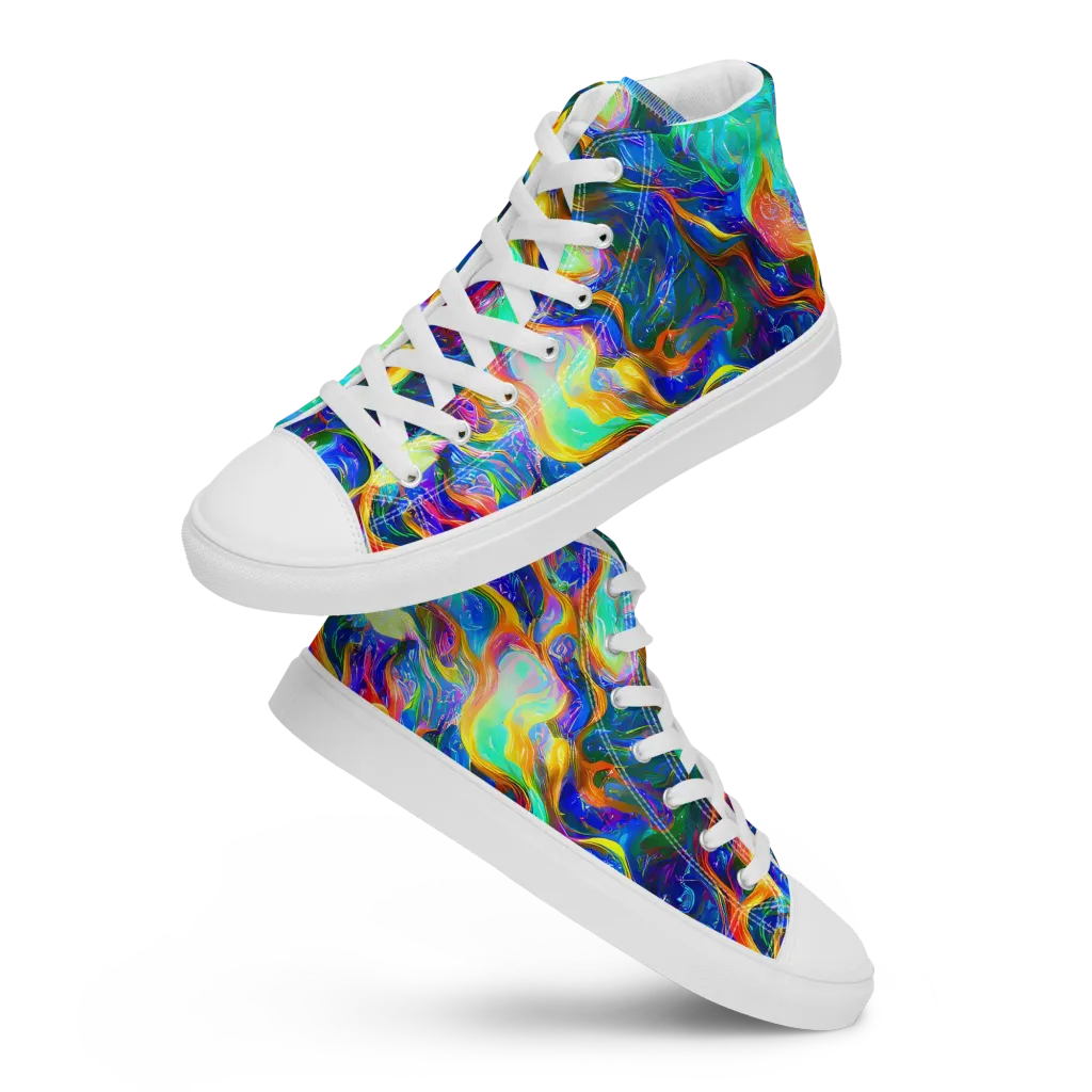 Mango Glasshouse on Men's High Top Canvas Shoes — Front