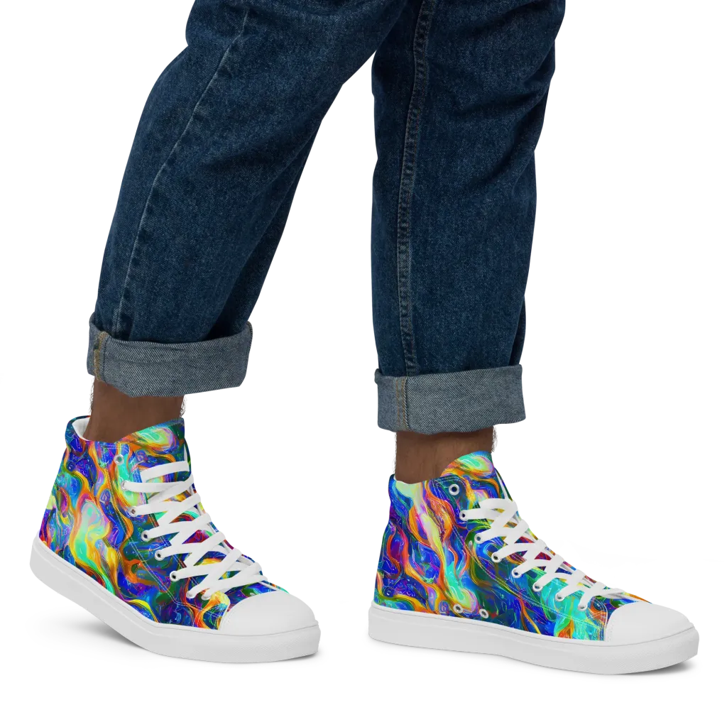 Mango Glasshouse on Men's High Top Canvas Shoes — Right