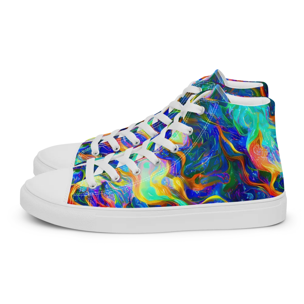 Mango Glasshouse on Women's High Top Canvas Shoes — Left