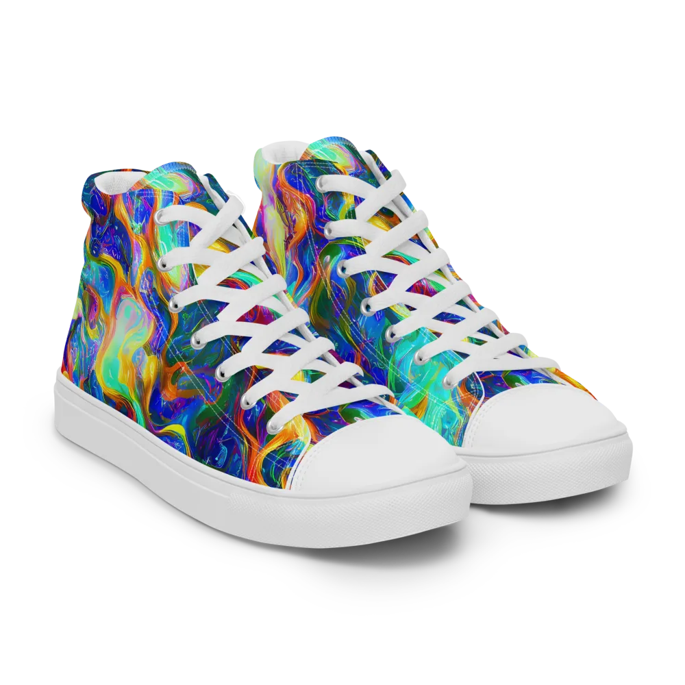 Mango Glasshouse on Women's High Top Canvas Shoes — Right Front
