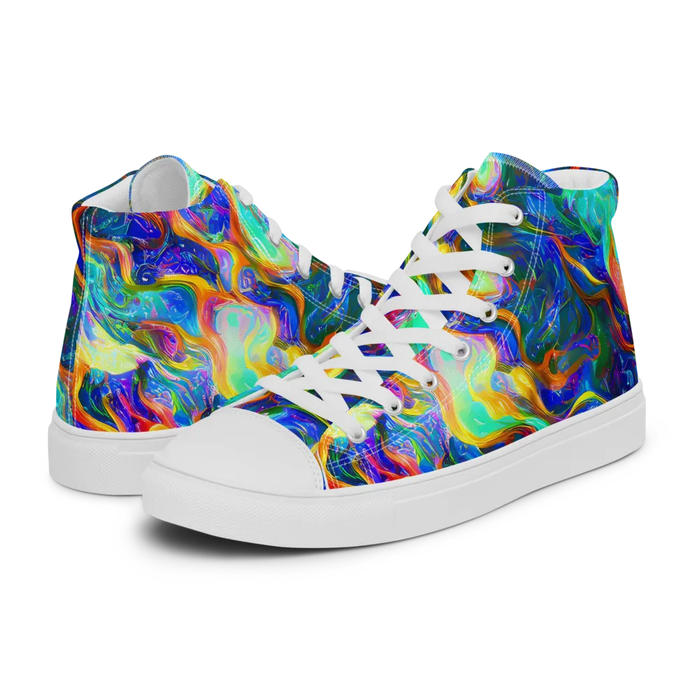 Mango Glasshouse on Women's High Top Canvas Shoes — Left