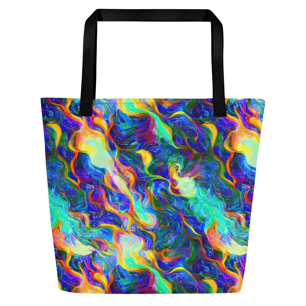 Mango Glasshouse on Large Tote Bag W/ Pocket — Front