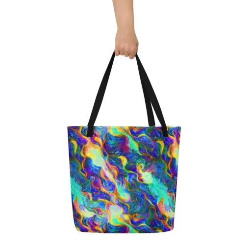 Mango Glasshouse on a Large Tote Bag W/ Pocket
