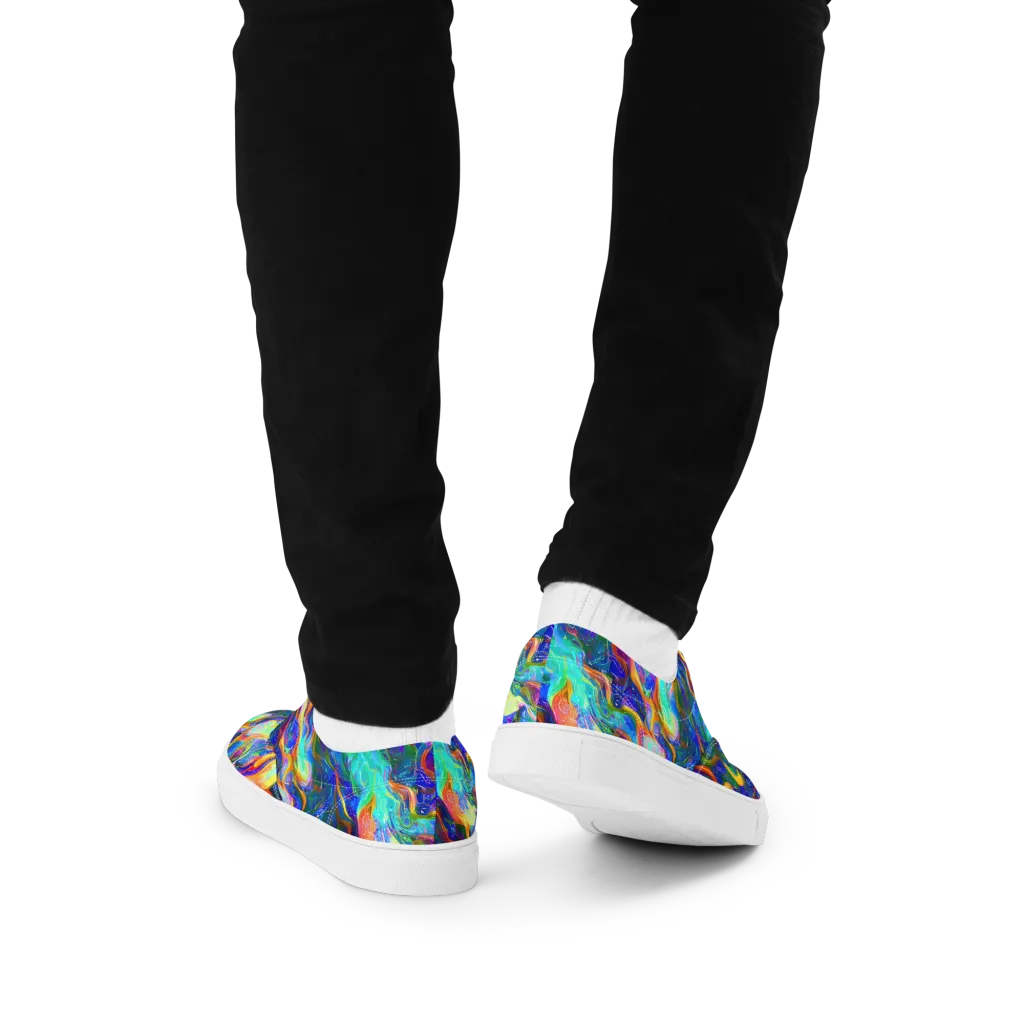 Mango Glasshouse on Men's Lace-Up Canvas Shoes — Back