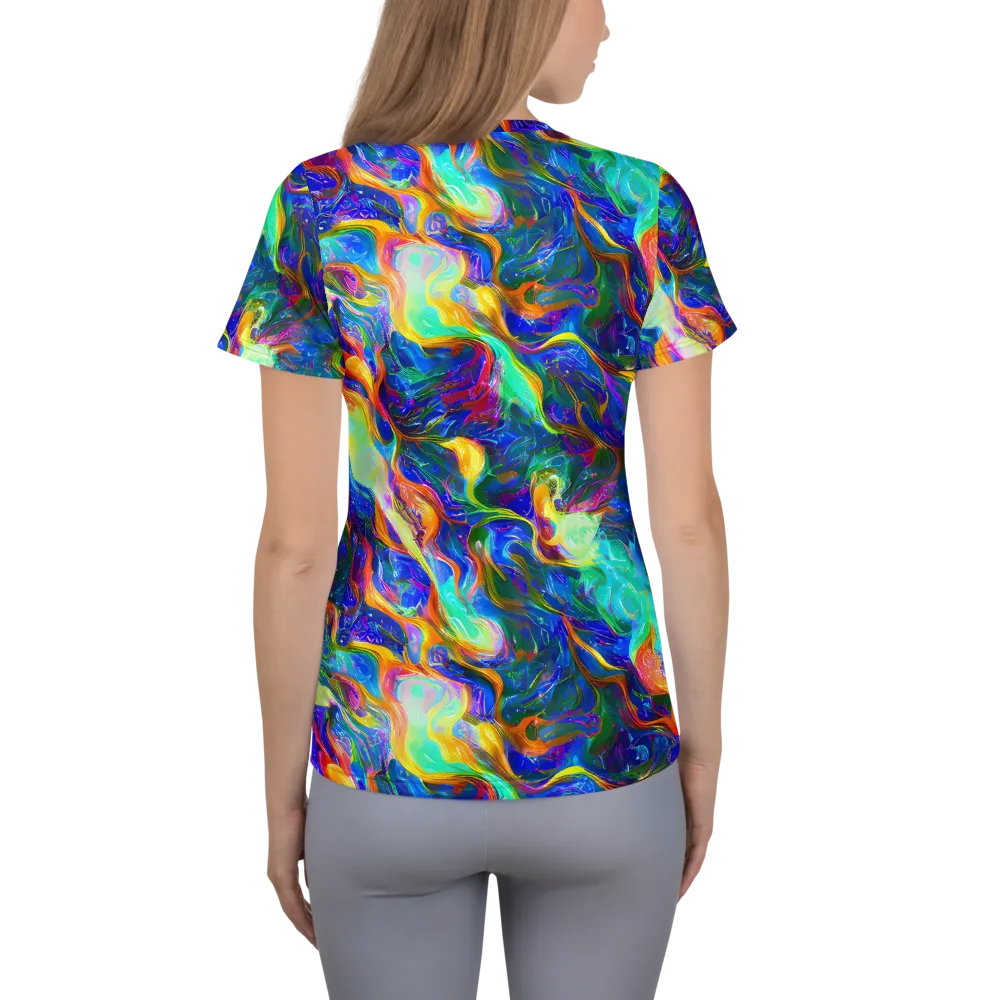 Mango Glasshouse on Women's Athletic T-Shirt — Back