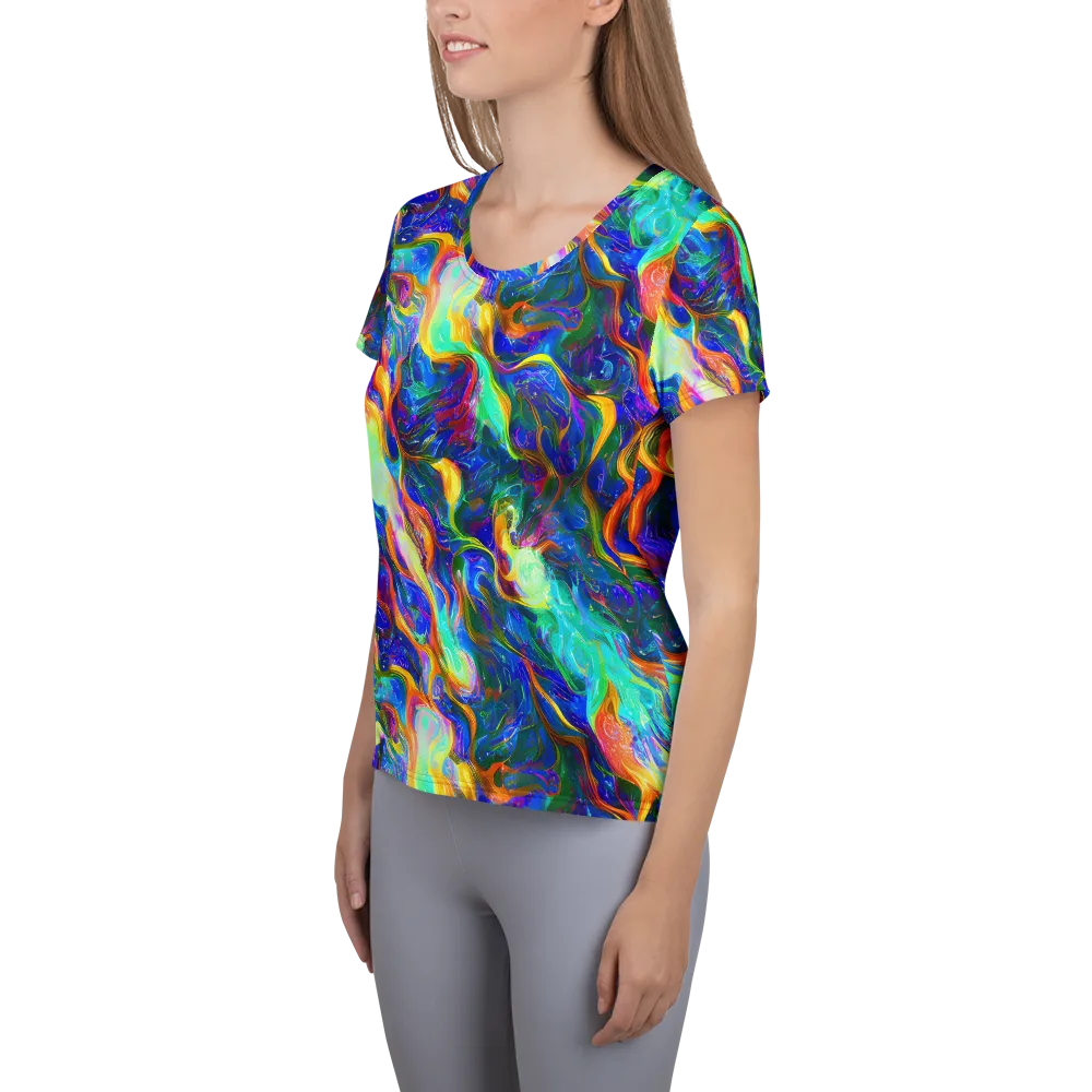 Mango Glasshouse on Women's Athletic T-Shirt — Left