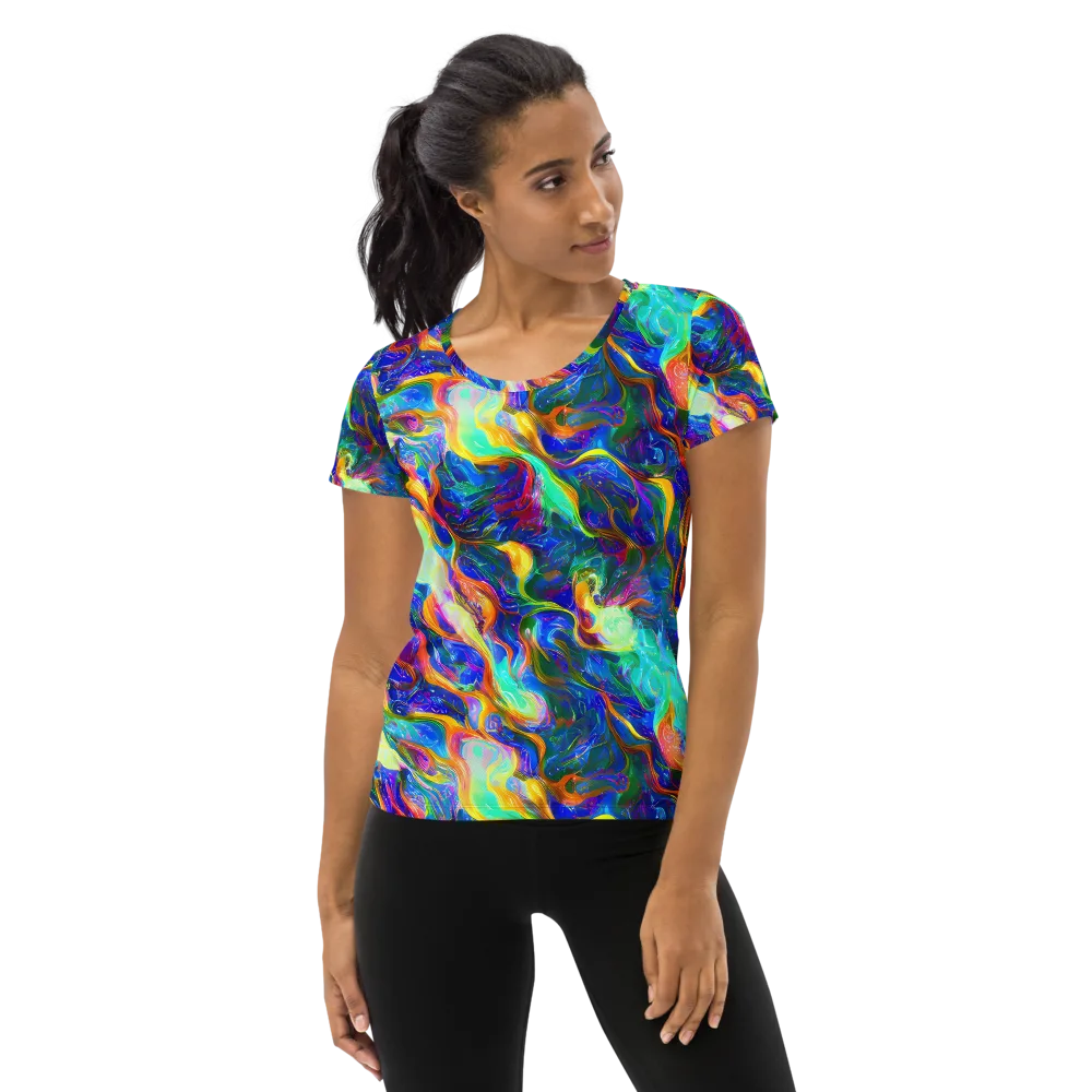 Mango Glasshouse on Women's Athletic T-Shirt — Front