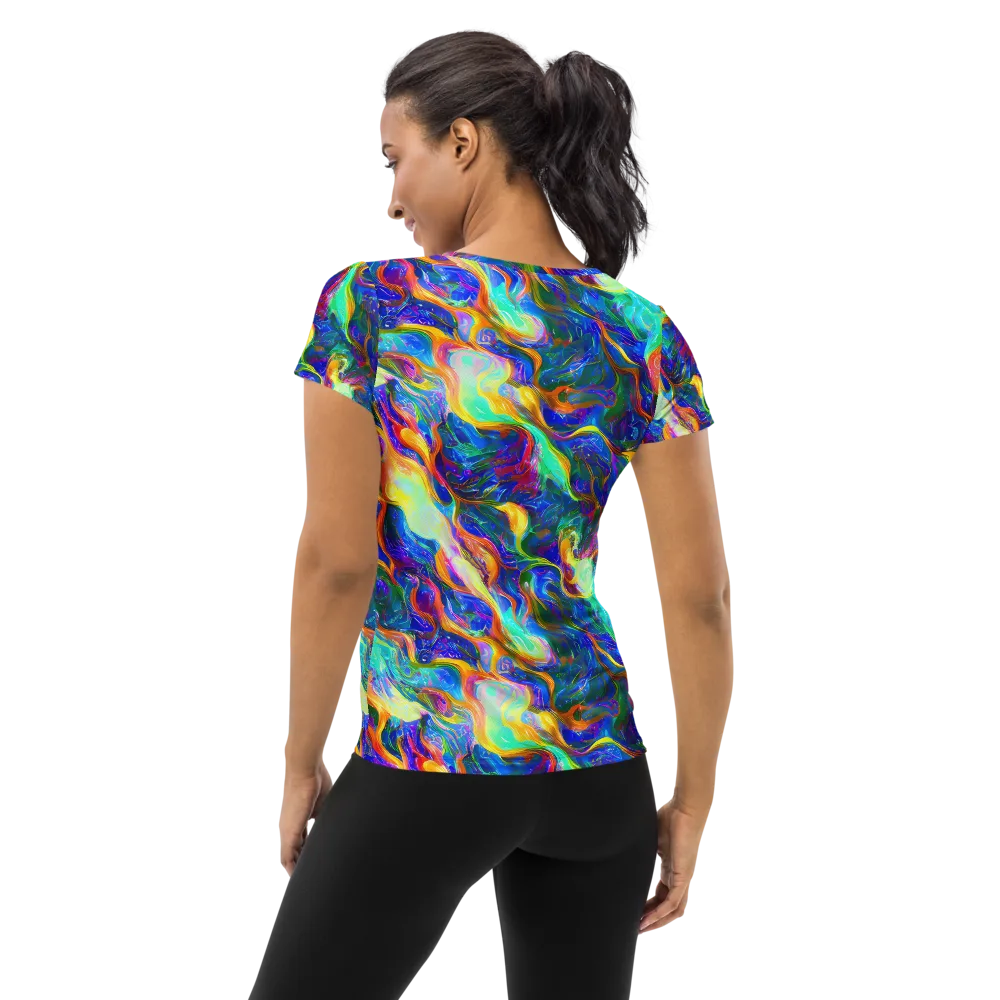 Mango Glasshouse on Women's Athletic T-Shirt — Back