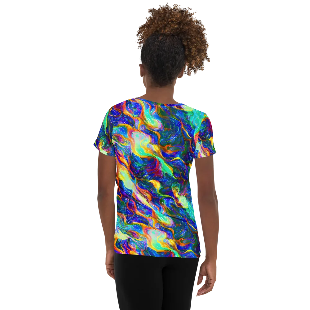 Mango Glasshouse on Women's Athletic T-Shirt — Back