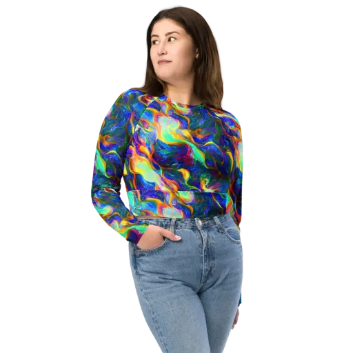 Mango Glasshouse on a Long Sleeve Crop Top