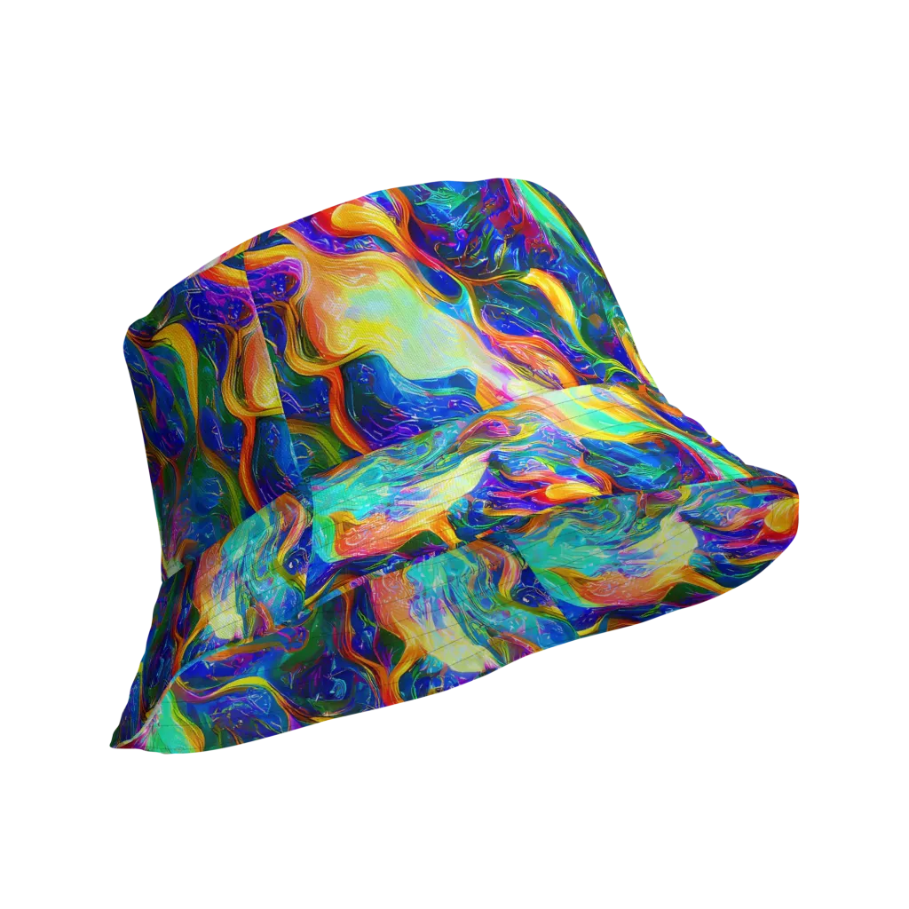Mango Glasshouse on Reversible Bucket Hat — Product details Outside