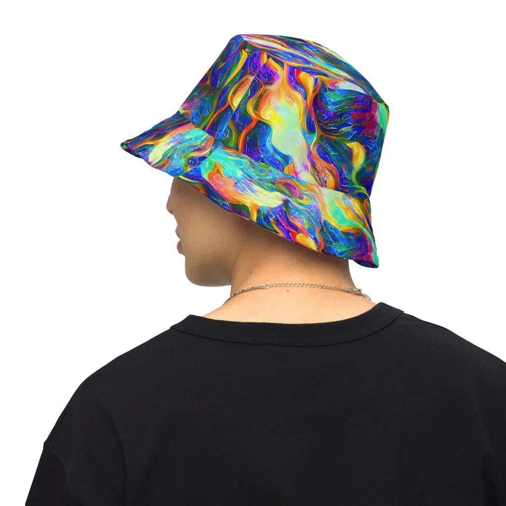 Mango Glasshouse on Reversible Bucket Hat — Back Inside